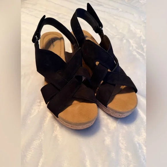 Clark’s Cork Wedge Sandals - Picture 5 of 14